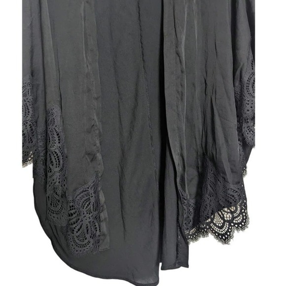 Victoria's Secret Black Intimate Cover Open Front Short Sexy Duster Robe XS - Picture 2 of 5